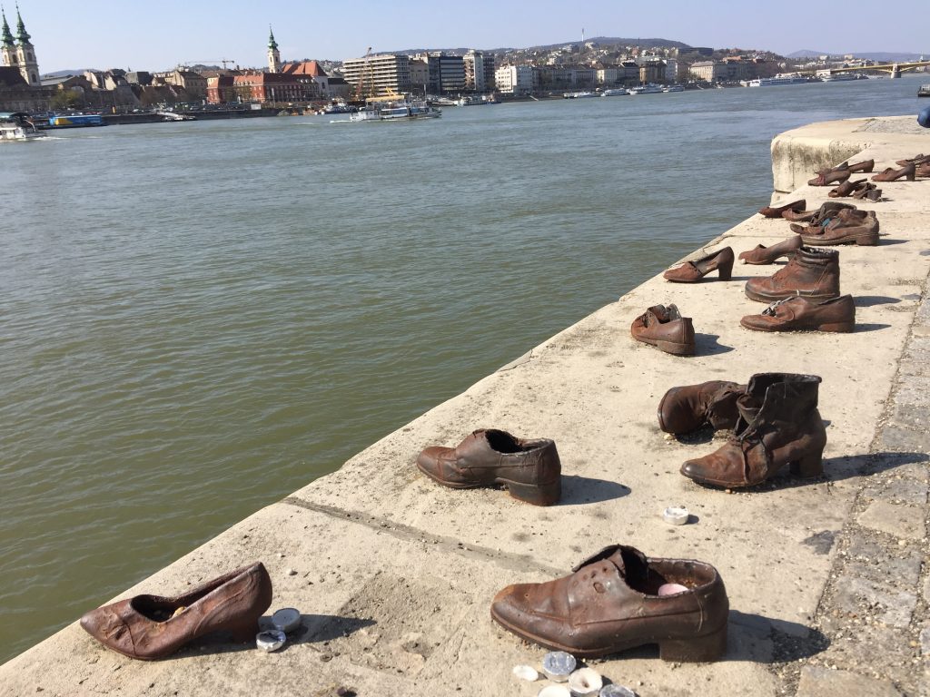 Shoes by the river Danube|Budapest itinerary
